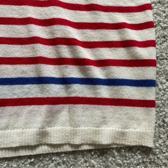 SUNDRY Red White & Blue Striped Cashmere Sweater Number 04 - Picture 7 of 8